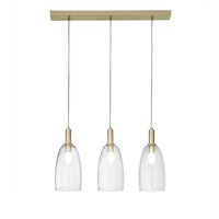 Dekorativní - FAN I-BRANDY-S3 Závěsné svítidlo Brandy, zlaté, 3xE14, 72 x 14 x 150 cm - FANEUROPE