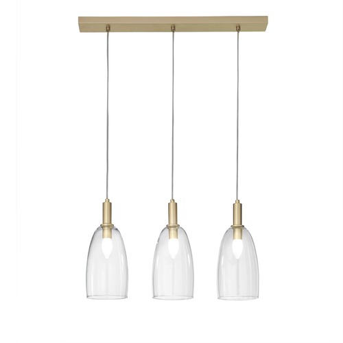 Dekorativní - FAN I-BRANDY-S3 Závěsné svítidlo Brandy, zlaté, 3xE14, 72 x 14 x 150 cm - FANEUROPE - foto 1