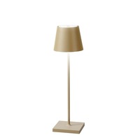 Na stůl - FAN LED-DRINK-ORO Nabíjecí venkovní stolní svítidlo DRINK zlatá, kov, LED 2,2 W, 190 lm, 3000 K, stmívatelné, IP54, 36 x 11 x 11 cm - FANEUROPE