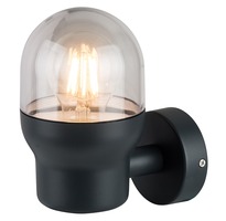 LED zahradní světla - Nástěnná lampa hliníková IP44 1x27 ČERNÁ TLO