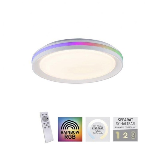 Kruhová - LD 15544-16 Svítidlo přisazené RIBBON LED 24W 1100lm s dálkovým ovládáním RGB + CCT - LEUCHTEN DIREKT / JUST LIGHT - foto 1