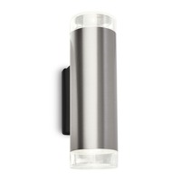 Nástěnná - BRILO 3072022 BRILONER Venkovní svítidlo 19,5 cm vč. 2x GU10 4,7W 400lm nerez ocel 3072022