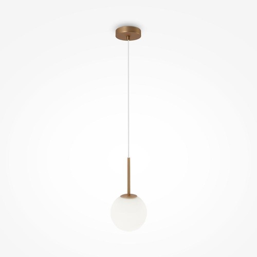 Koule - M MOD321PL-01G1 Závěsné svítidlo Basic form E14 40W bílá/zlatá kov/sklo - MAYTONI - foto 1