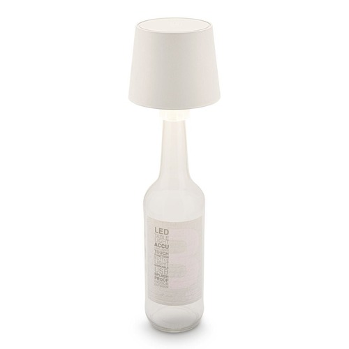 Stolní lampy dekorační - BRILO 7709016 Bota lampička na láhev - 1,8W, 120lm, nabíjecí, LED, stmívatelné, dotykový vypínač, teplá bílá, bílá - BRILO - foto 1