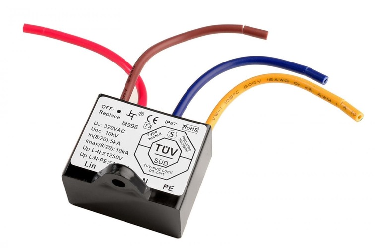 Příslušenství - IMPR 843055 Deko-Light přepěťový ochranný filtr, 230-277VAC 50/60Hz, ochrana proti přepětí až 1500V (25nS)  - LIGHT IMPRESSIONS - foto 1