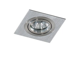 Hranatá - AZZ AZ2435 Stropní bodové zápustné svítidlo Azzardo Caro Square aluminium AZ2435 GU10 1x40W IP20 9,3cm hliníkové - AZZARDO