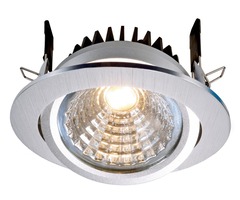 Kruhová - IMPR 565071 Kapego COB Downlight výklopný 12W 4000K kartáč.hliník 350m - LIGHT IMPRESSIONS
