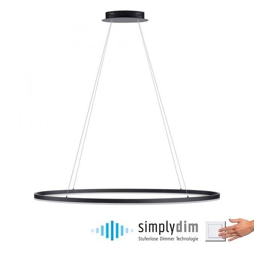 Kruhová - PN 2393-13 TITUS LED závěsné svítidlo oválné 56x56 antracit stmívatelné paměťová funkce SimplyDim 3000K - PAUL NEUHAUS - foto 1