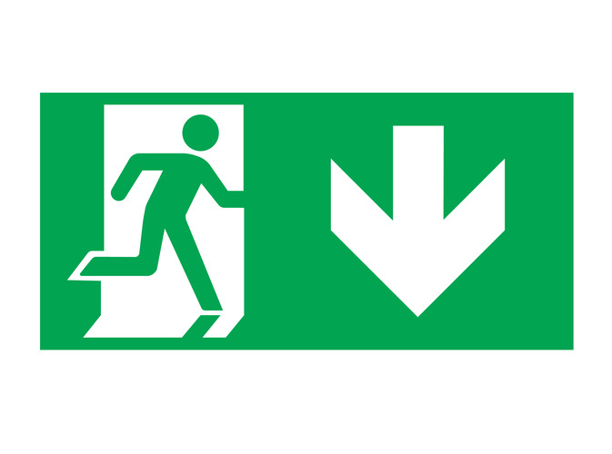 Spotřební materiál a příslušenství - Šipka dolů samolepky - foto 1