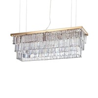 Hranatá - ILUX 213583 Závěsné svítidlo Ideal Lux Martinez SP8 oro 213583 8x40W 103cm zlaté - IDEALLUX