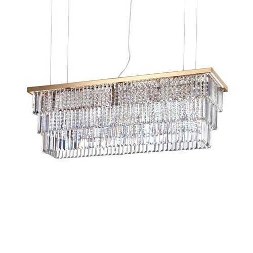 Hranatá - ILUX 213583 Závěsné svítidlo Ideal Lux Martinez SP8 oro 213583 8x40W 103cm zlaté - IDEALLUX - foto 1