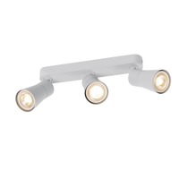 Bodová - LA 1008327 PURI 2.0 Cone nástěnné a stropní svítidlo, dlouhé provedení, 3 x max. 6W GU10, šedá - BIG WHITE (SLV)