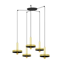 Dekorativní - FARO 20161-5L WHIZZ závěsné svítidlo, zlatá/černá, 5L - FARO