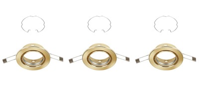 Kruhová - BRI 7110-037 3ks sada vestavné svítidlo, pr. 8,6 cm, zlatá - BRILONER