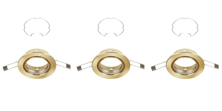 Kruhová - BRI 7110-037 3ks sada vestavné svítidlo, pr. 8,6 cm, zlatá - BRILONER - foto 1