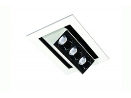 Hranatá - BPM 10212.RF.03.SQ.W-BK.B60.3K Svítidlo LENT MOTION bílá/černá LED 6W 60º 3000K 114x84mm (10212.RF.03.SQ.W-BK.B60.3K) - BPM