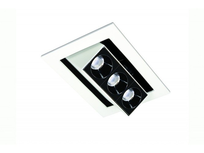 Hranatá - BPM 10212.RF.03.SQ.W-BK.B60.3K Svítidlo LENT MOTION bílá/černá LED 6W 60º 3000K 114x84mm (10212.RF.03.SQ.W-BK.B60.3K) - BPM - foto 1