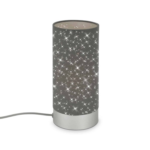 Stolní lampy dekorační - BRILO 7028-014 Hvězdné nebe stolní lampa, pr. 11 cm, max. 25 W, šedá - BRILO - foto 1