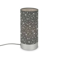 Stolní lampy dekorační - BRILO 7028-014 Hvězdné nebe stolní lampa, pr. 11 cm, max. 25 W, šedá - BRILO