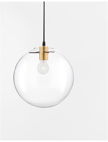 Koule - NV 9416925 Závěsné svítidlo MIRALE zlatý kov čiré sklo a černý PVC kabel E27 1x12W 230V IP20 bez žárovky - NOVA LUCE - foto 1