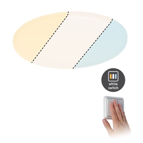 Koupelnová - P 95382 LED vestavné svítidlo Veluna WhiteSwitch 215mm IP44 stropní montáž 17W včetně sv. zdroje - PAULMANN - foto 1