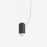 Dekorativní - LU ZL.L1.C20.61 Závěsné svítidlo CAPSULE 8,1W LED 3000K sklo černá opál ZL.L1.C20.61 - LUCIS
