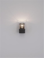 Nástěnná - NV 9492740 Venkovní nástěnné svítidlo SELENA antracitový hliník a čirý akryl E27 1x12W 220-240V bez žárovky IP65 - NOVA LUCE