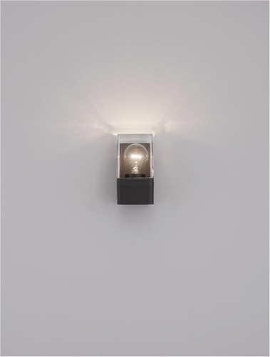 Nástěnná - NV 9492740 Venkovní nástěnné svítidlo SELENA antracitový hliník a čirý akryl E27 1x12W 220-240V bez žárovky IP65 - NOVA LUCE - foto 1
