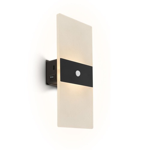 Nepřímé osvětlení - BRI 3888015 Aura nástěnné svítidlo - 2,5W, 100lm, nabíjecí, LED, s pohybové čidlo, černá - BRILONER - foto 1