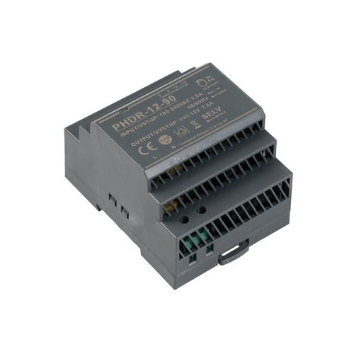 Napájecí zdroje 24V - LED zdroj 12V 90W PHDR-12-90 DIN lišta - foto 1