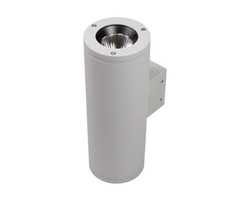 Nástěnná - KHL K60000.01.WS.GY-GY.15.ST.8.30 600001WYY13   Nástěnné svítidlo Hammer kulaté šedé LED 30,6W 3000K Ø100x270mm - KOHL-Lighting (starý kód: KHL K52300.GY)