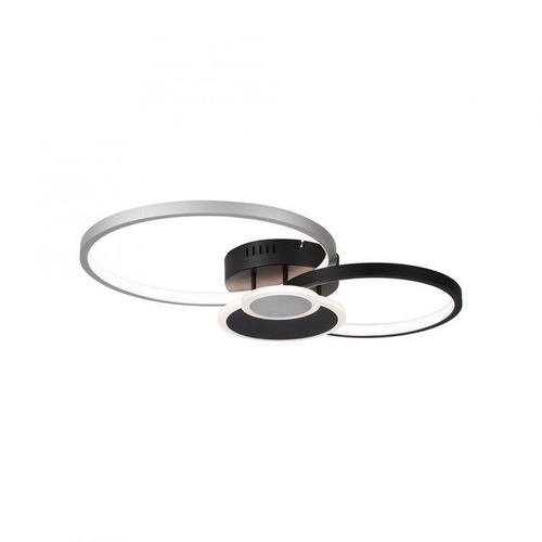 Kruhová - LD 14548-18 PAPILON LED stropní svítidlo, černá, hliník, 4 kruhy, teplá bílá, úsporné 3000K - LEUCHTEN DIREKT / JUST LIGHT - foto 1