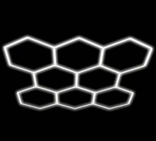Lineární LED světla - Šestihranná SET světla 8HEXS 280W s příslušenstvím