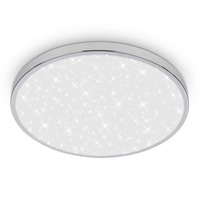 Kruhová - BRI 3934018 Tak stropní svítidlo pr.33 cm - 22W, 2400lm, LED, hvězdné nebe, IP44, chrom - BRILONER