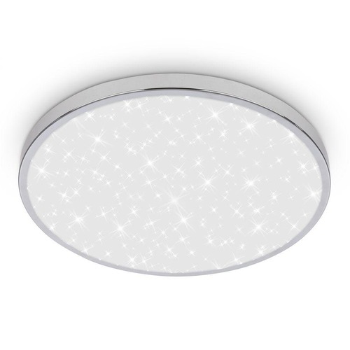 Kruhová - BRI 3934018 Tak stropní svítidlo pr.33 cm - 22W, 2400lm, LED, hvězdné nebe, IP44, chrom - BRILONER - foto 1