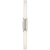 Dekorativní - HVLG 2142-PN-CE Nástěnné svítidlo PYLON ocel/sklo nikl/matné E27 2x6W - HUDSON VALLEY
