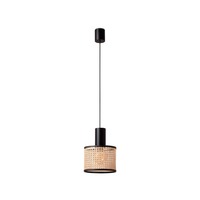 Válec - FARO 64315-47 MAMBO 210 závěsné svítidlo, černá/ratan, pr.210 - FARO
