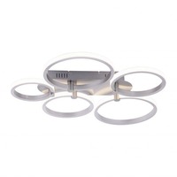 Dekorativní - LD 12112-55 JOHANNA LED stropní svítidlo, 5-ramenné, kruhy, ocel 3000K - LEUCHTEN DIREKT / JUST LIGHT