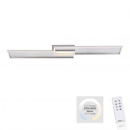 Hranatá - PN 8371-55 AMARA LED stropní svítidlo v barvě oceli a moderním, plochém designu s nastavitelnou barvou světla stmívatelné 2700-5000K - PAUL NEUHAUS - foto 1