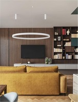 Kruhová - NV 9530221 Závěsné svítidlo MOTIF LED hliník a akryl bílá 80W 2700K-6000K 220-240V,CCT a stmívatelné, IP20 - NOVA LUCE