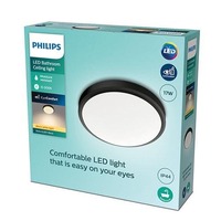 Kruhová - PH 8719514326606 DORIS SVÍTIDLO STROPNÍ LED 17W 1500lm 2700K IP44, černá - PHILIPS (929002665101)