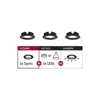 Kruhová - P 92481 Vestavné svítidlo Choose spot nevýklopné max. 10W černá mat 230V - PAULMANN