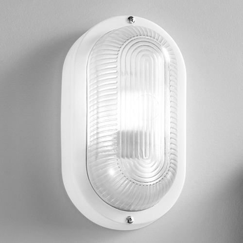 Nástěnná - FAN I-TURTLE-AP-B-BC0 Nástěnné svítidlo Turtle (bílé oválné hladké sklo) IP54, objímka E27, 12 x 9,5 x 20,5 cm - FANEUROPE - foto 1