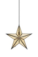 Interiérové dekorace - MAR 706393 Ayla stříbrná/jantarová závěsná hvězda - Markslöjd