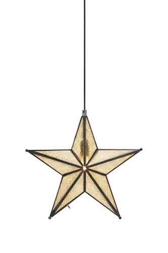 Interiérové dekorace - MAR 706393 Ayla stříbrná/jantarová závěsná hvězda - Markslöjd - foto 1