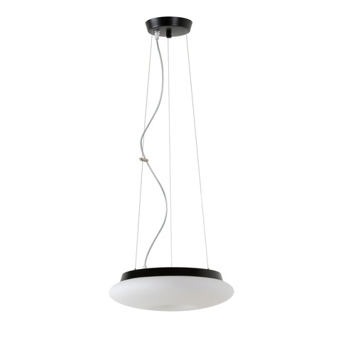 Kruhová - OS SAT60951 SATURN L1 závěsné skleněné svítidlo černá / bílá IP20 4000 K 16W LED - OSMONT - foto 1