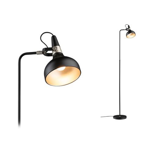 Stojací lampy - P 78480 Stojací svítidlo Juna E14 max. 20W černá mat/šampaň kov - PAULMANN - foto 1