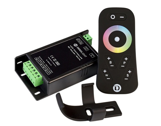 Ovladače pro vícebarevné LED pásky, RGB, RGBW - IMPR 843059 Deko-Light řídící jednotka RF Color &amp; White Remote 12/24/48V DC rádiovédálkové ovladání 4 CH - foto 1