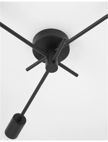 Dekorativní - NV 9156303 Stropní svítidlo GRANSO černý kov E27 3x12W 230V IP20 bez žárovky - NOVA LUCE - foto 1