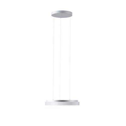 Kruhová - OS COR72804 CORVUS LE1 závěsné plastové svítidlo stříbrná / bílá IP40 4000 K 25W LED - OSMONT - foto 1